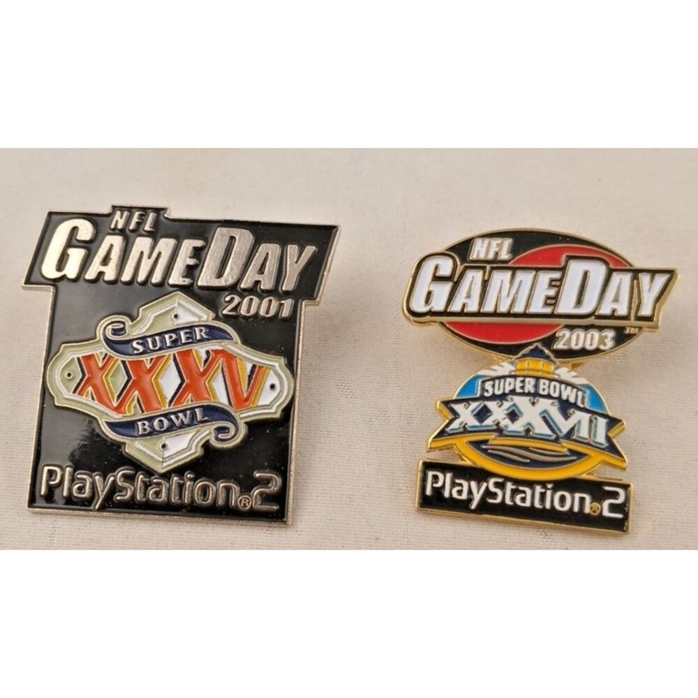 Lot of 2 PlayStation NFL Game Day Super Bowl 2001/2002 Pins-EXCELLENT!